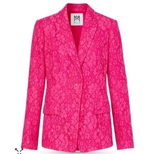 MILLY Avery Lace Blazer In Pink
